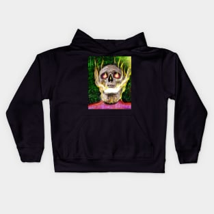 Skull on Fire Kids Hoodie